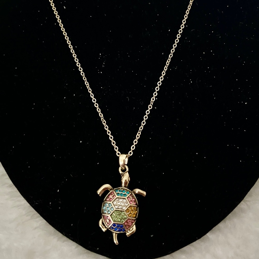 Gold Turtle Pendant Necklace by Redwood